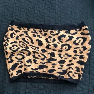 Cheetah print tube top